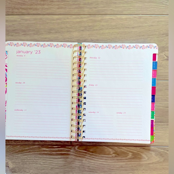 Lilly Pulitzer Planner Schedule Organize Notebook Notepad Weekly Monthly Planner - Picture 6 of 6